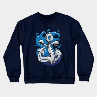 Navy Anchor Crewneck Sweatshirt